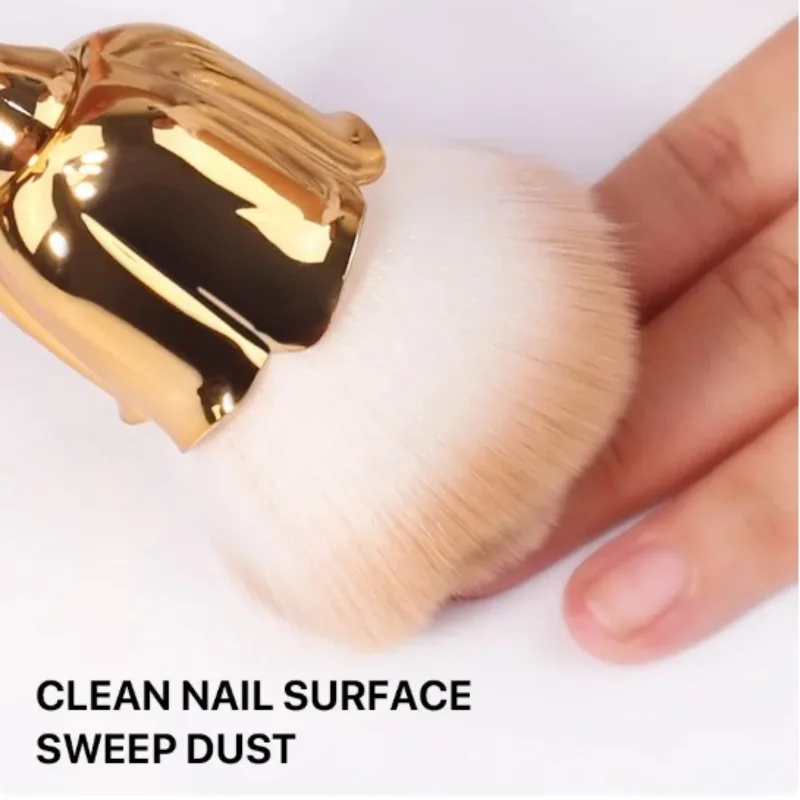 Manicura en forma de rosa con cepillo para uñas, cepillo artístico, accesorios para uñas, herramienta Popular, maquillaje redondo, pulido, cepillo de eliminación de polvo