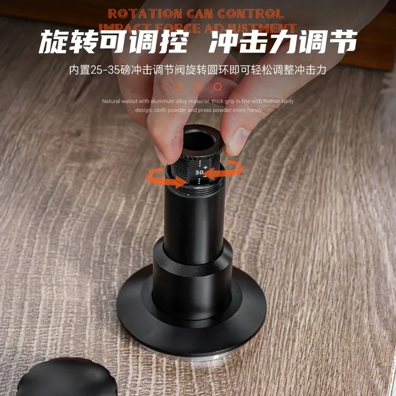Italian coffee cloth powder impact powder hammer 51mm stainless steel 58 with spring reverberation constant elastic powder press