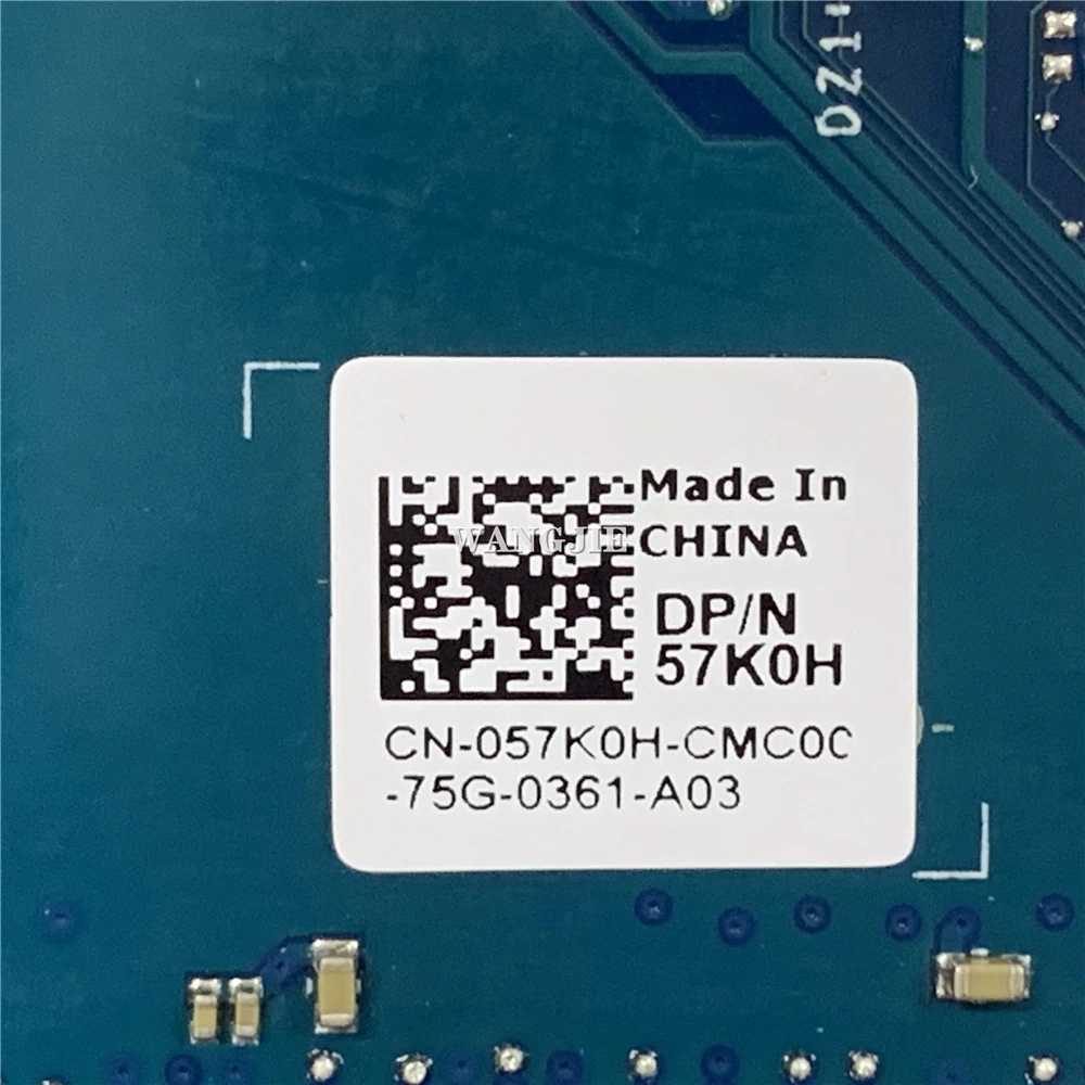 Placa-mãe portátil para Dell, Dell Inspiron 15, 5567, I3-7100U, CPU, DDR4, BAL21, LA-D802P, CN-057K0H, 057K0H, 100% de trabalho