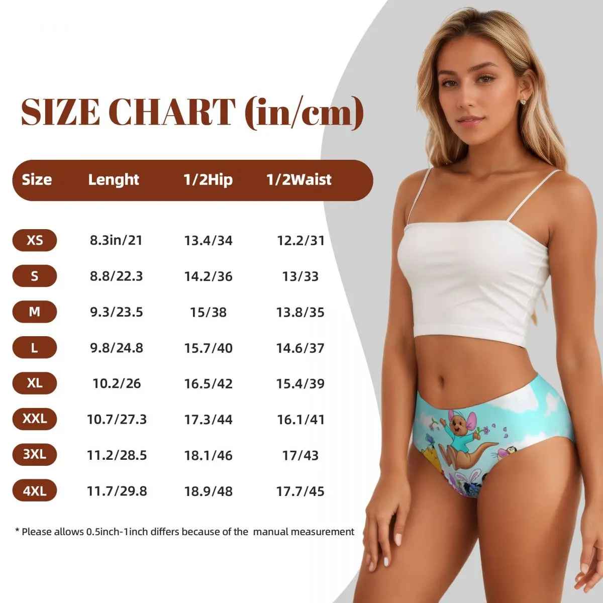 Bragas breves calientes de Anime lindo de Winnie The Pooh personalizadas ropa interior clásica elástica cómoda para mujer