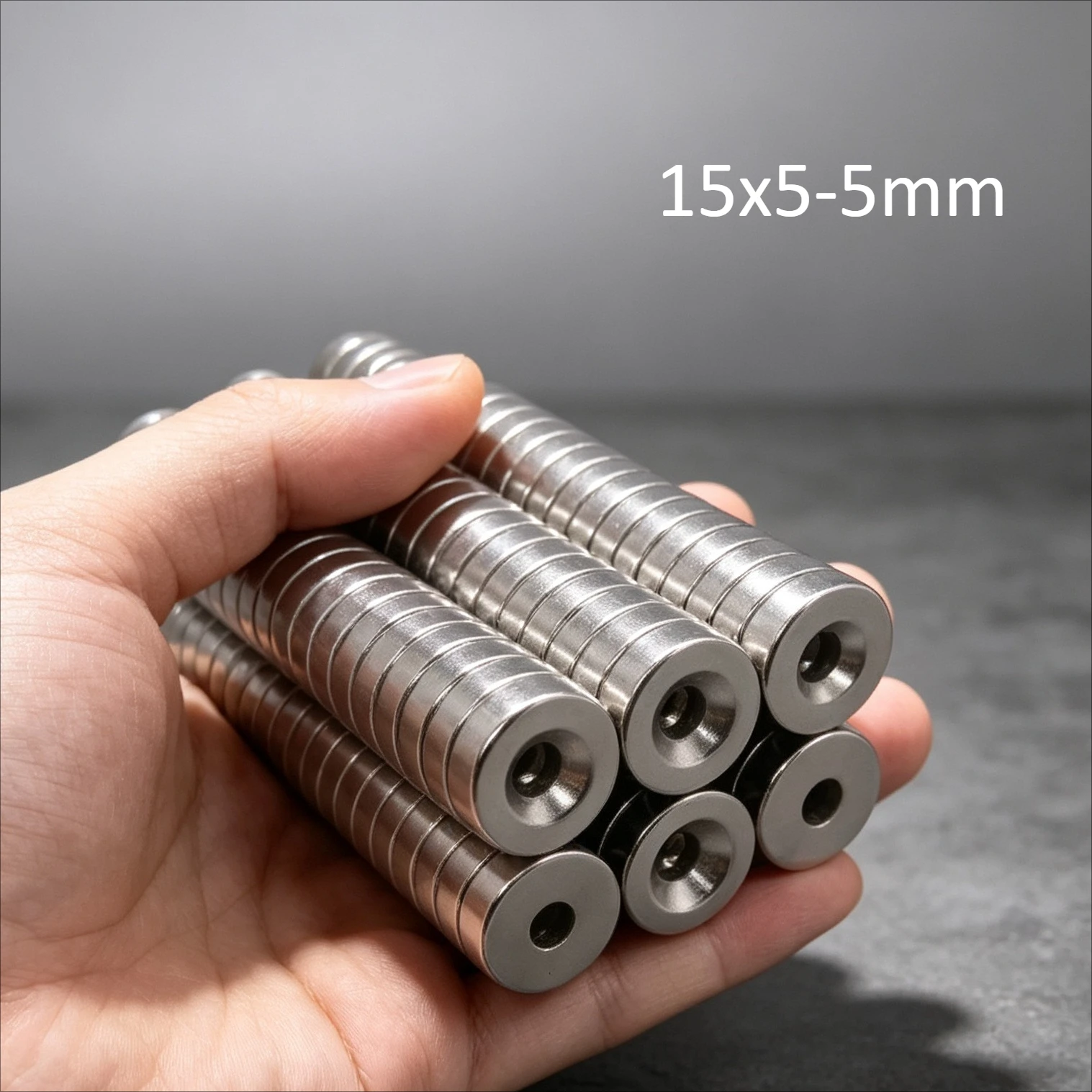 15x5‑5mm N35 Round Countersunk Neodymium Magnet 5mm Hole Powerful Permanent NdFeB Rare Earth Magnet 15x5‑5mm