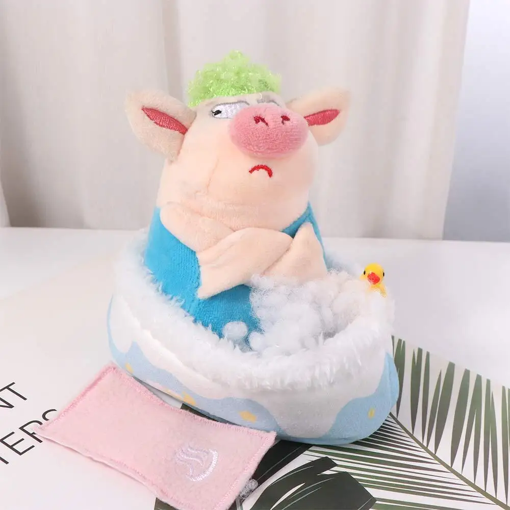 Adorabili mini mobili bambola di cotone vasca da bagno scena decorazione ornamento bambola sacco a pelo giocattolo fai da te Kawaii 10 cm bambola vasca da bagno puntelli foto