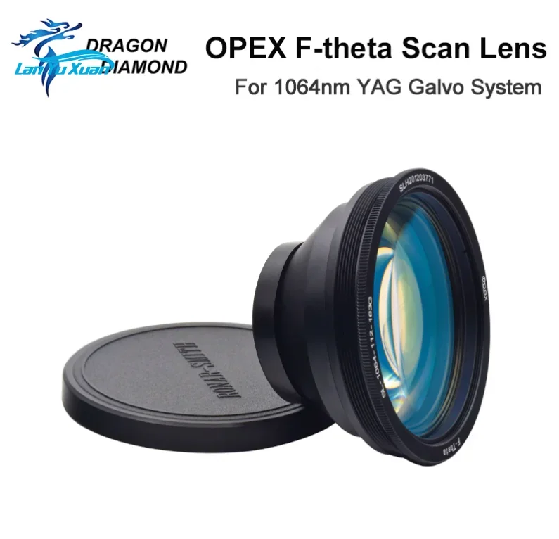 Lente de escaneo Opex f-theta de 200x200mm, longitud Focal 1064nm, lente YAG Opex, máquina de marcado láser de fibra óptica, lente de escaneo de fibra