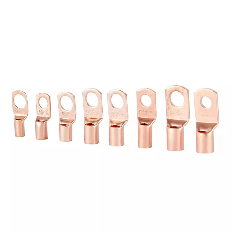 60pcs goldene SC6-25 serie Guckloch Kupfer klemmen Klemmen Stecker gesetzt