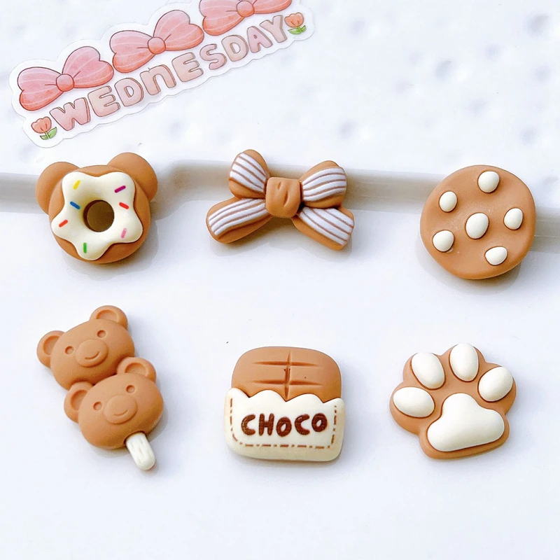 10 Pcs New Lovely Mini Cartoon Cat's Paw, Bear Resin Cabochon Scrapbook  Diy Jewellery Hairpin Accessories Decorate Craft A82