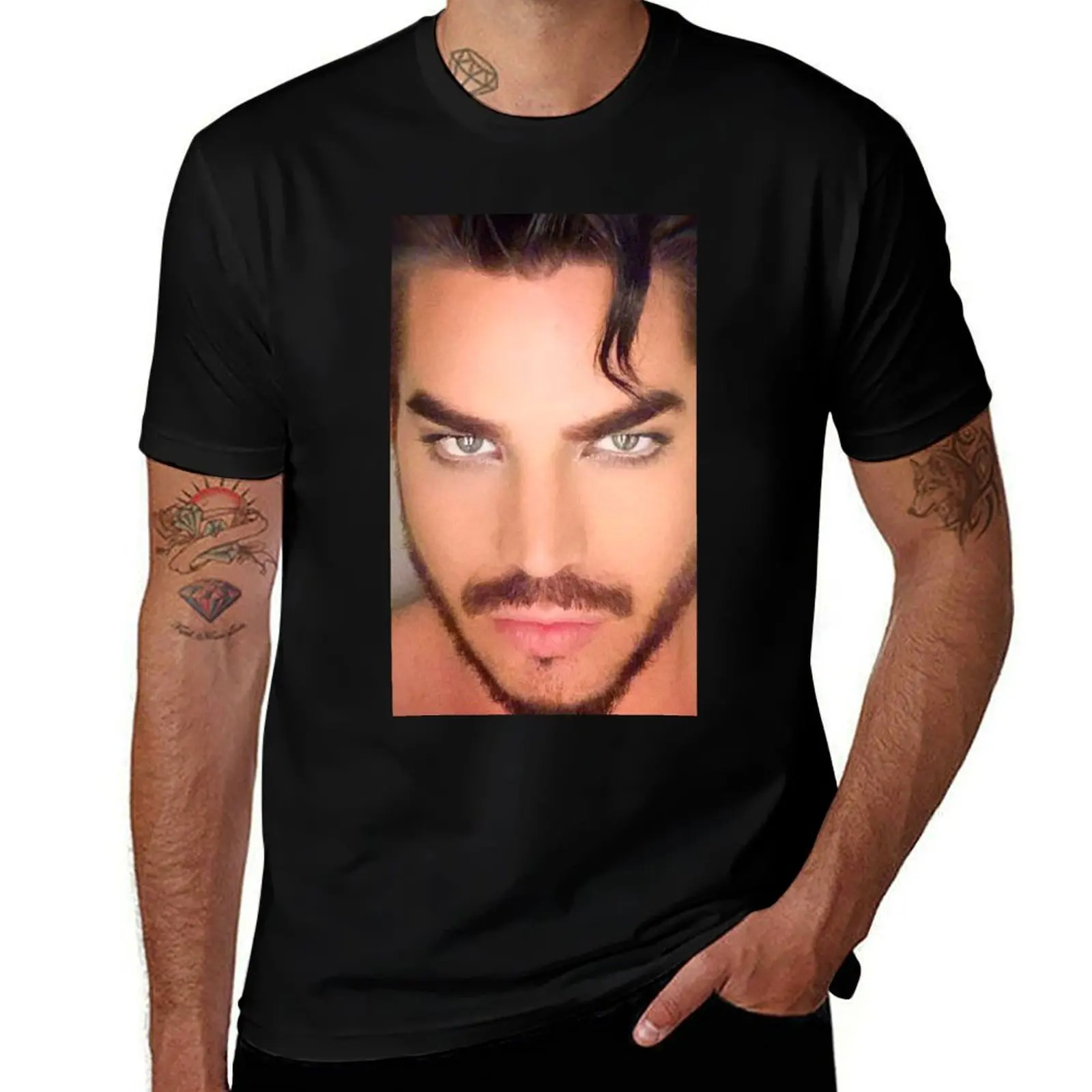 Eyes baby eyes Adam Lambert T-Shirt Stylish Print Short Sleeve Tee T-Shirt