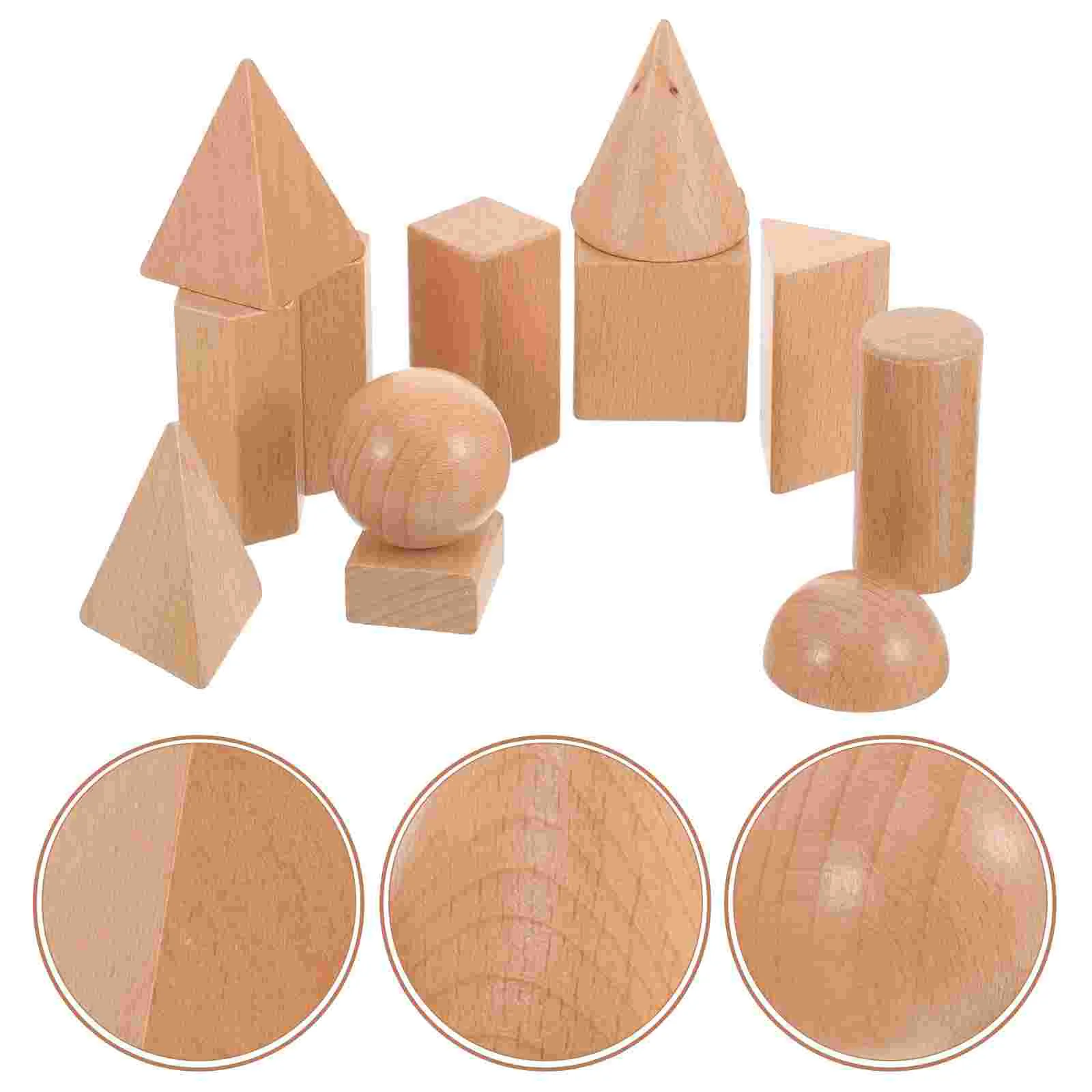 Geometrische Modellbausteine Interessantes Lernspielzeug Schöne Haushaltskinder Holz Passende Holzform Vorschule