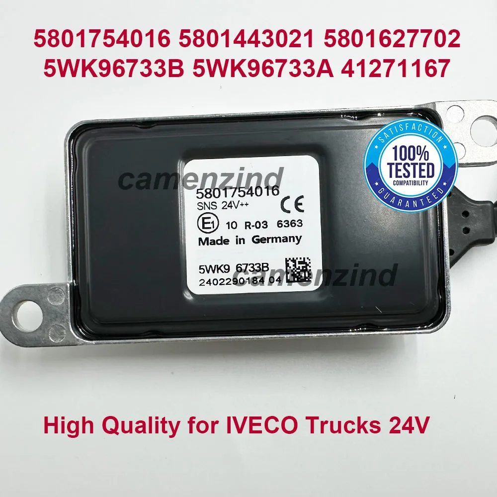 

Датчик оксида азота (NOx) 24В для грузовиков IVECO, номера 5801754016, 5WK9 6733, 5WK96733B, 5WK96733A, 5WK9 6733A, 5801627703, 5WK96775A