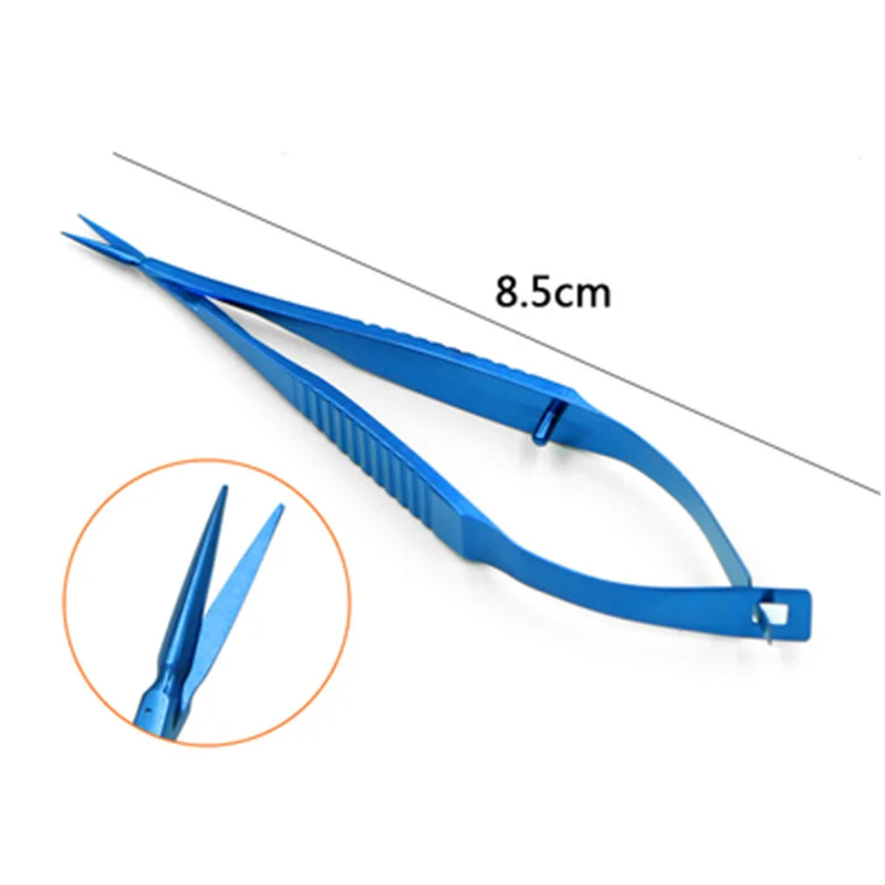 Titanium Alloy 8.5cm Venus Scissors Ophthalmology Microsurgical Scissors Ophthalmology Instruments Ultra-Sharp Scissors