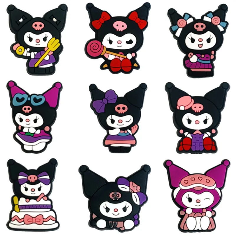 

Sanrio Kuromi Accessories DIY Shoe Charms Accessories for Crocs Sandals Y2k Fashion Cartoon Frind Kawaii Cute Personalized Gifts