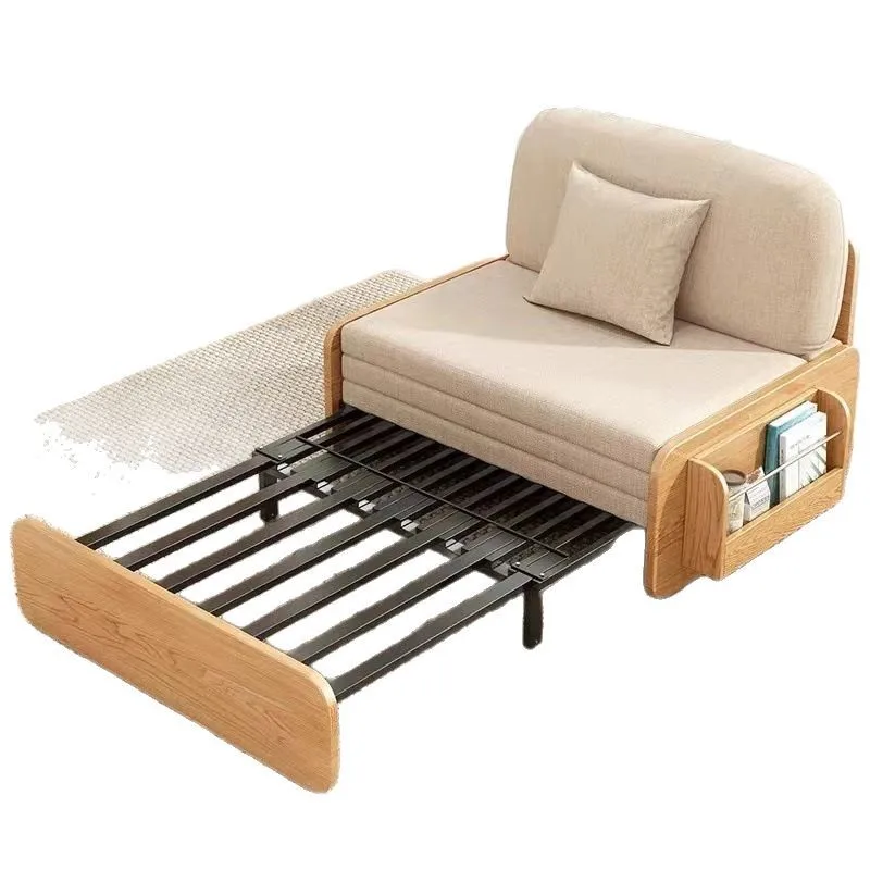 

Solid wood, sofa bed, folding, dual-use, living room, balcony, multi-function
