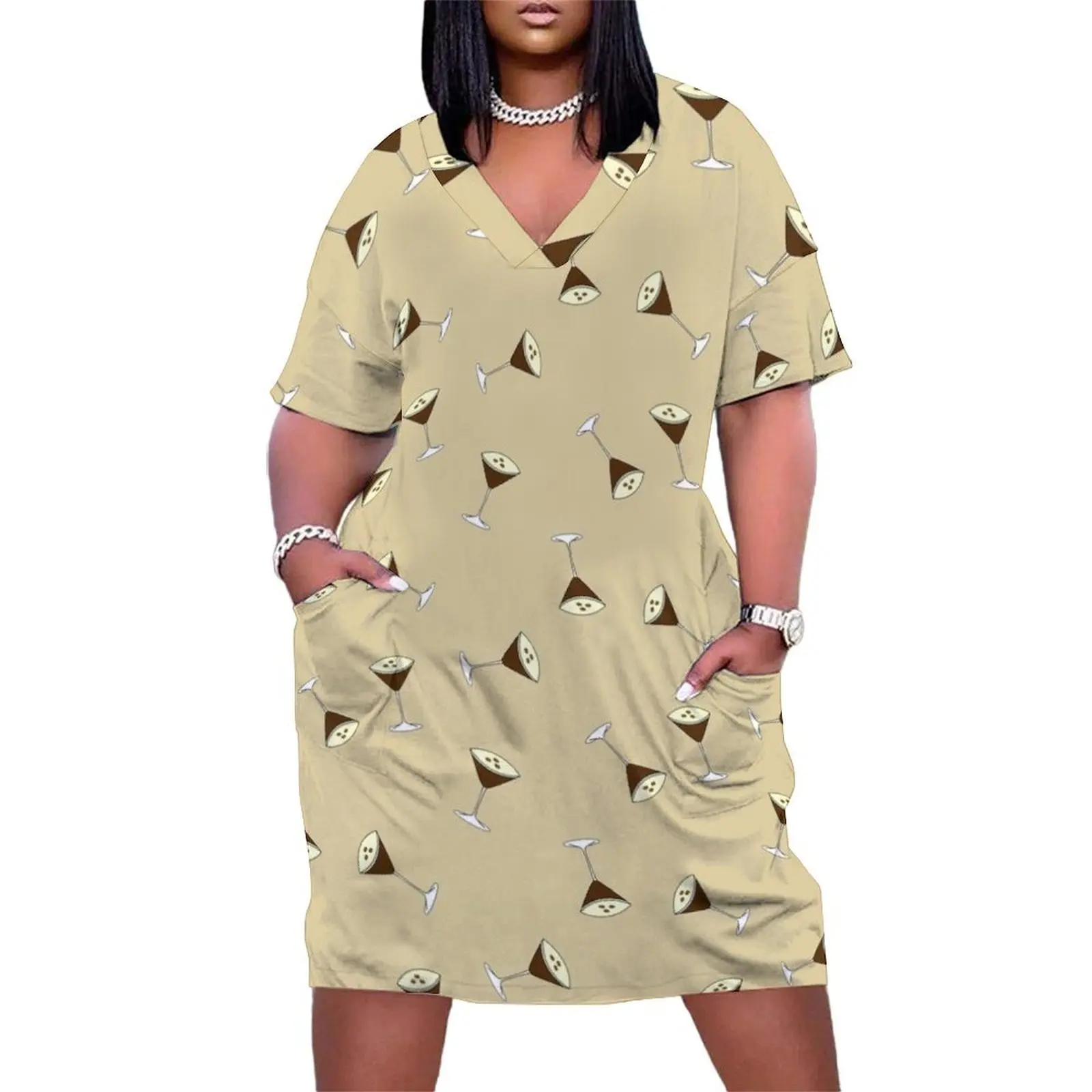 

Espresso Martini Loose Pocket Dress beach outfits for women elegant party dress for women 2025 women dress