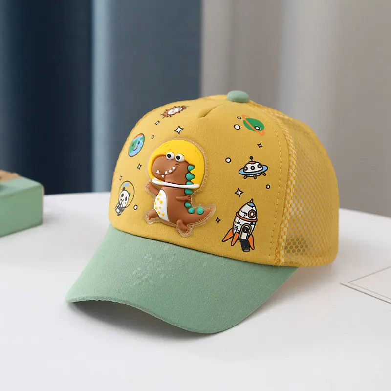 2023 Summer Acrylic Cartoon Dinosaur Casquette Baseball Cap Adjustable Snapback Hats for Children Boy and Girl 213