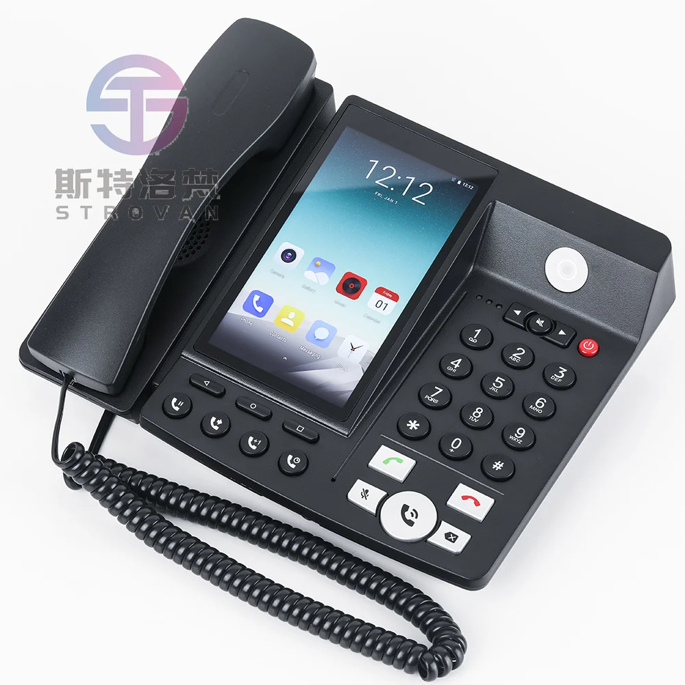4G LTE Desktop Video Phone with 5.5" Screen - Deca Core CPU & Android OS for Multitasking and Smart Home Control