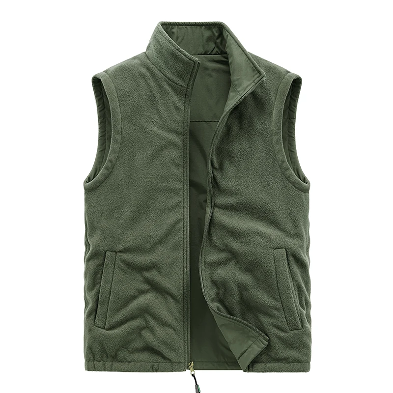 

Men Plush Double-sided Wear Vest Men Autumn Winter New in Vest Men's Outdoor Casual Photography Fishing Vest Men Thermal Vests