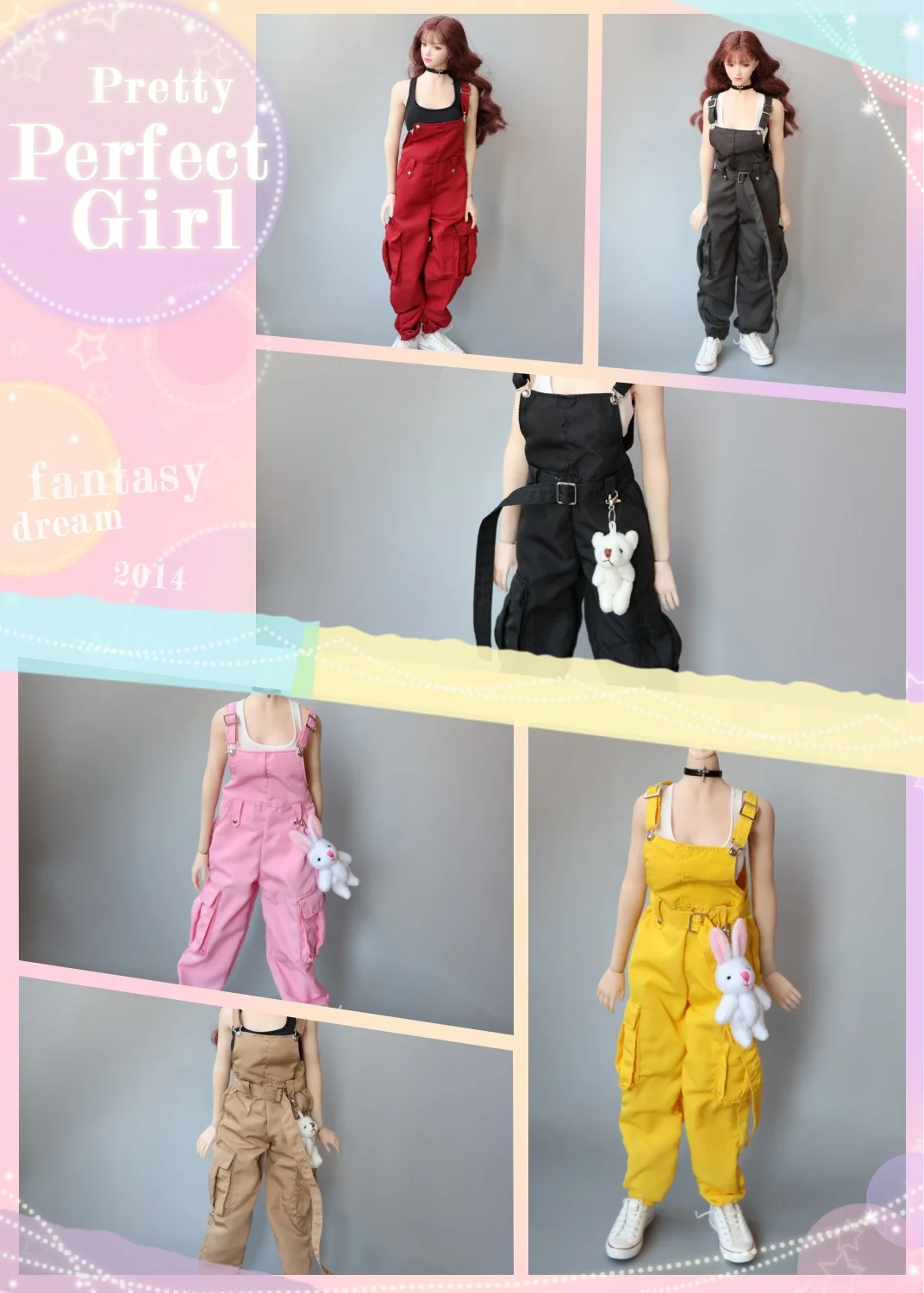

【Clothing Set】In Stock 1/6 Scale Trend Basic Versatile Vest Loose Casual Overalls Fit 12inchs TBL PH Action Figure Body