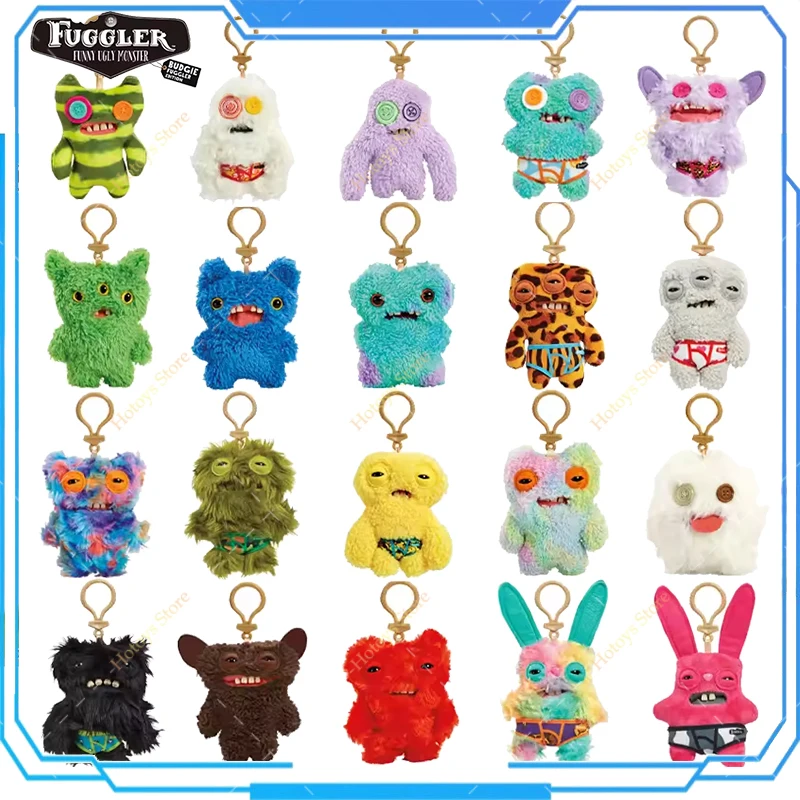 LLavero de peluche Original Fuggler, monstruo feo, 12-14cm, Anime Screech, ojos anchos, Weirdo Grin Munch Oogah Boogah, llaveros colgantes de juguete
