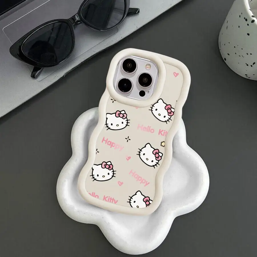 Sanrio Hello K-Kitty Phone Case for Xiaomi Redmi 12 12C 13C 10 10C 10A 9 9A 9C 9T 14C A1 A2 Plus X3 NFC X5 Pro 5G Cover