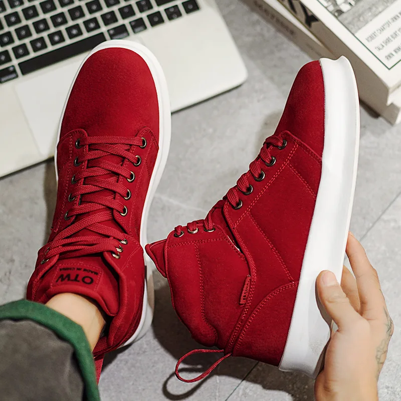 Autumn Winter Classic High-top Sneakers for Men Comfort Suede Designer Shoes Men Flats Platform Sneakers Casual Men basket homme