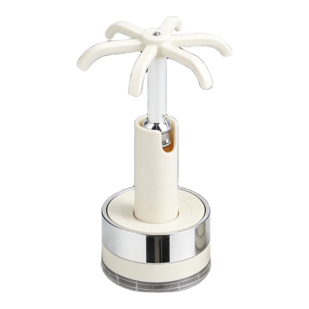 Kitchen Utensil Holder Wall Mount with 6 Claw Rotating Hooks Suction Cup Hook Rack No Drill Installation Supports Up to 3kg