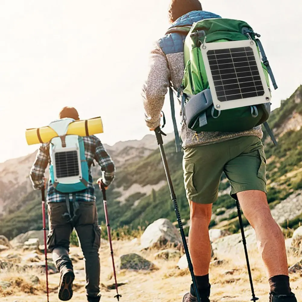 Solar Charger Solar Panel Charger Compact Waterproof Solar Panel Phone Charger with High Conversion Rate Overcharging Protection