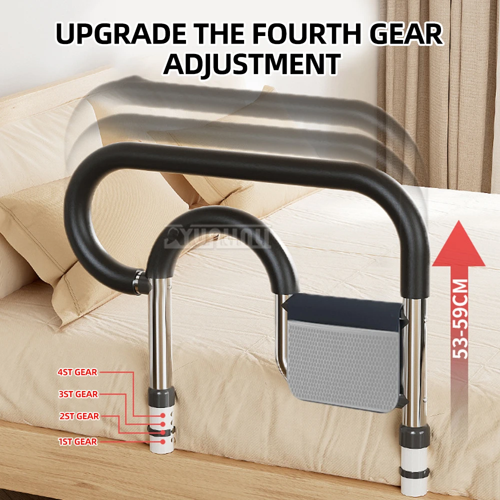 Bedside armrests for the elderly home bed guardrails power-up stand getting up aid