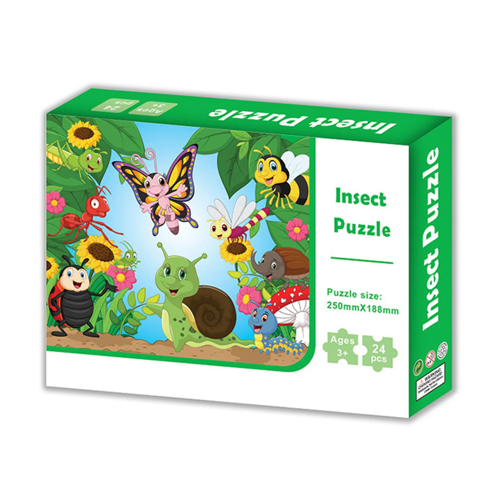 24 buah Jigsaw Puzzles hewan Puzzle Multi-Play susun tinggi blok untuk anak laki-laki dan perempuan permainan yang cocok