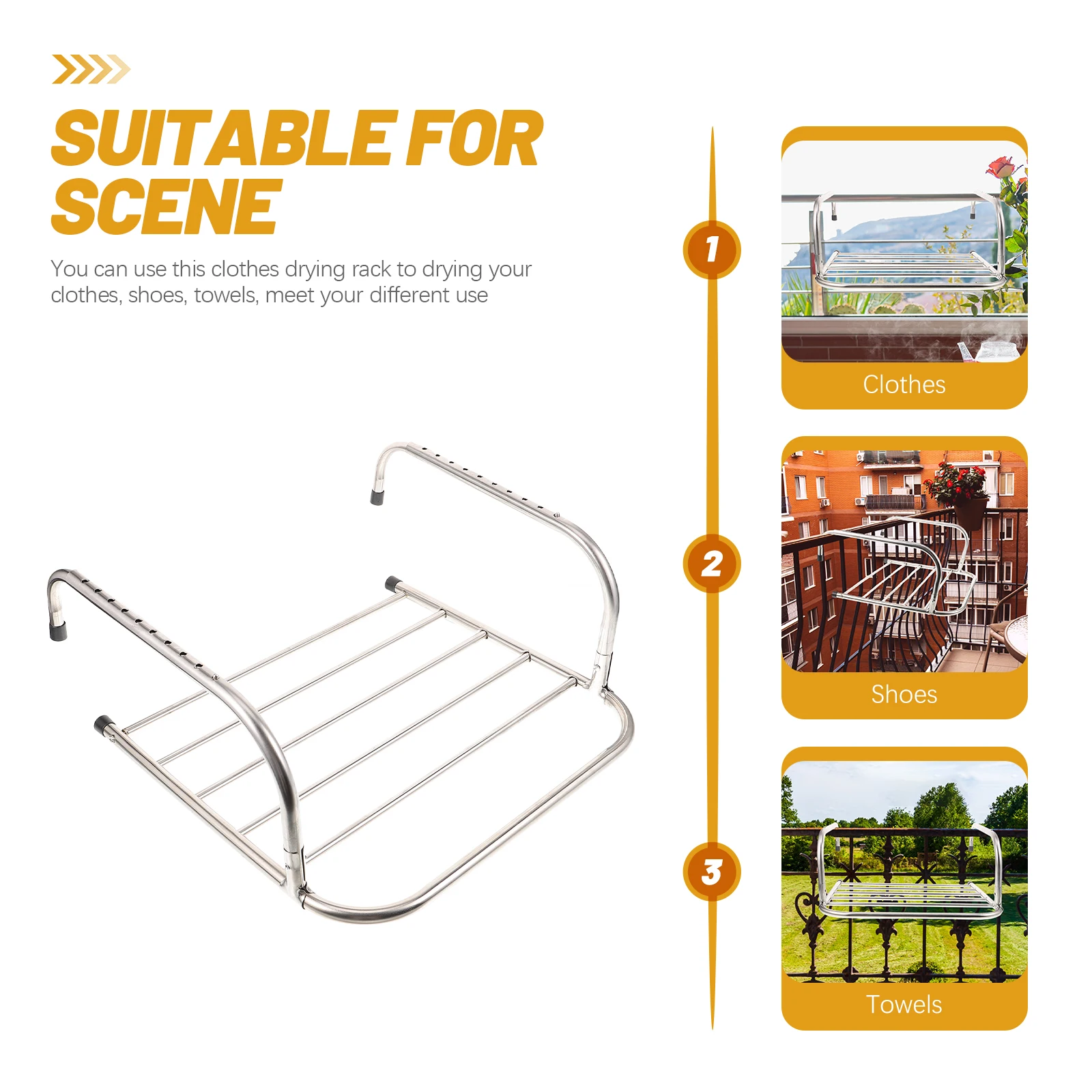 

Foldable Drying Rack 40cm Telescopic Stainless Steel Multifunctional Shelf for Clothes Shoes Towels Home Supplies Portable