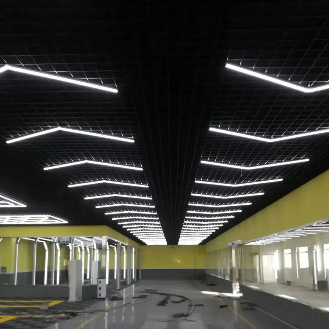 6Pcs/lot 1175mm LED Tube LED Honeycomb Wall Light Ceiling Lighting garage lamp For Workshop Barbershop Assemblable