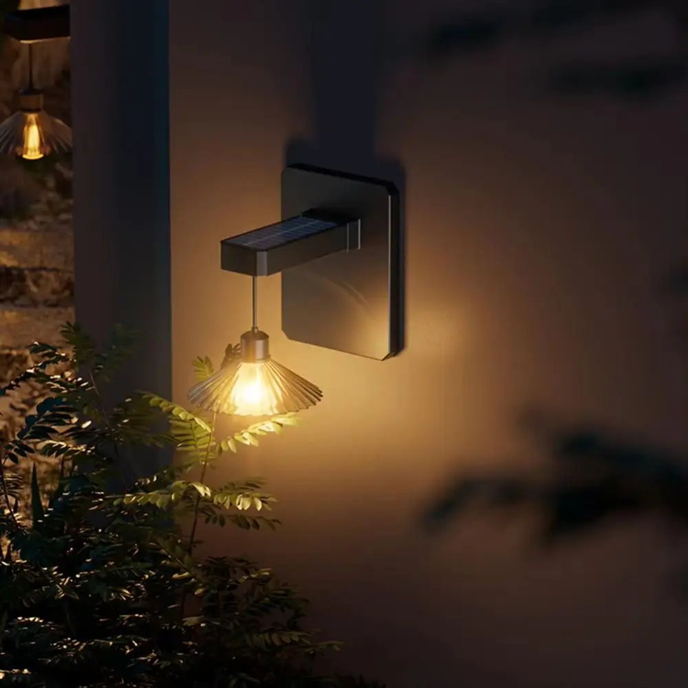 Waterproof LED Solar Wall Lamp Solar Powered Wall Mounted Solar Wall Lamp Auto On/Off Warm Light Solar Shed Light Household Use