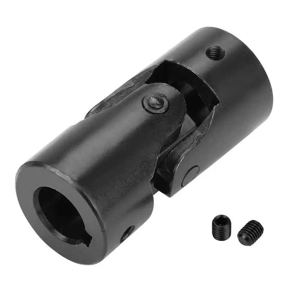 

25x49x108mm Steering Universal Joint Metal Shaft Coupling Motor Connector Ujoint High Quality Black