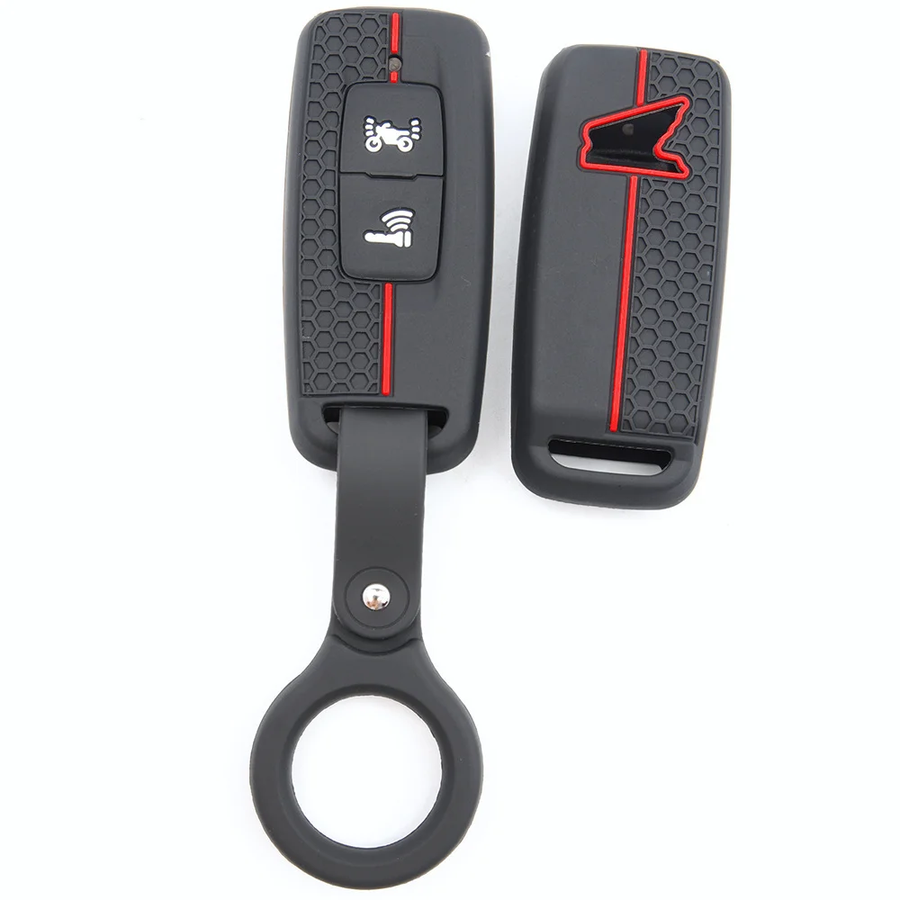 For Honda ADV 150 PCX 125 PCX 160 Forza 350 Vision SH350 Soft Silicone Smart Key Protector Swivel Clip Strap Full Coverage