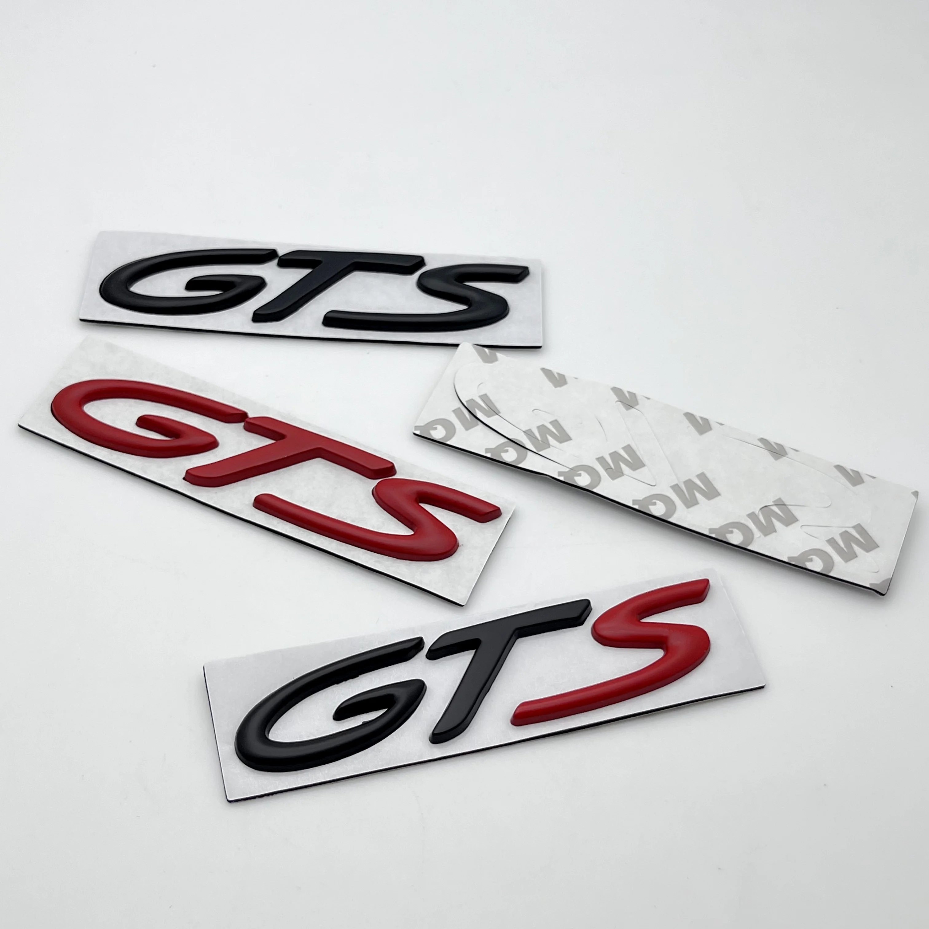 Metal GTS Letter Sticker Car Rear Emblem Fender Side Rear Tail Trunk Badge Sticker Styling Accessories For 911 718 928 901