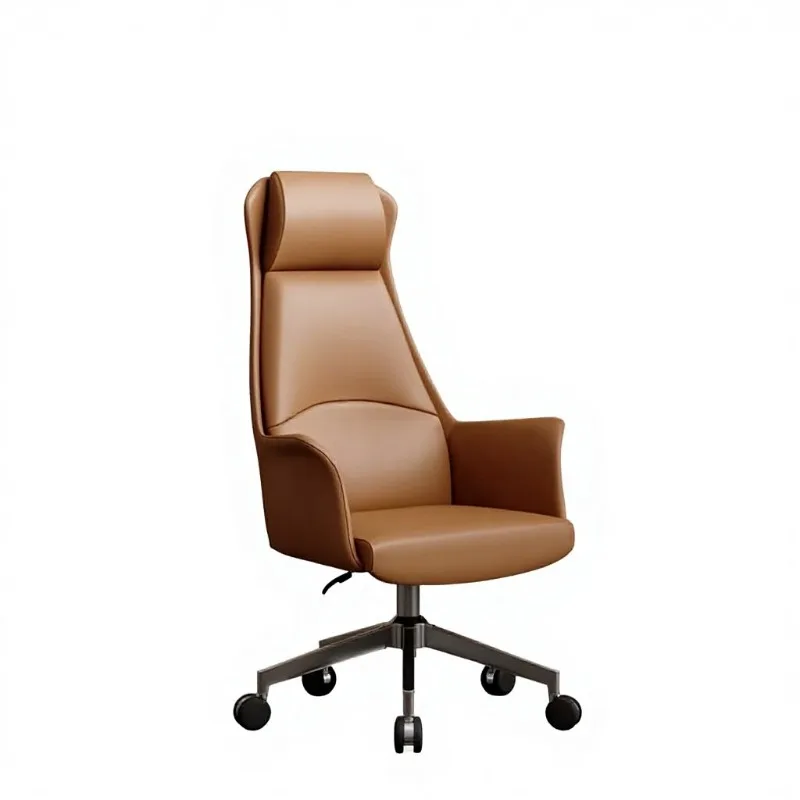 Boss Genuine Leather Office Chair Comfortable Long-Term Sitting Business Adjustable Height Reclining Ergonomic Modern Workshop