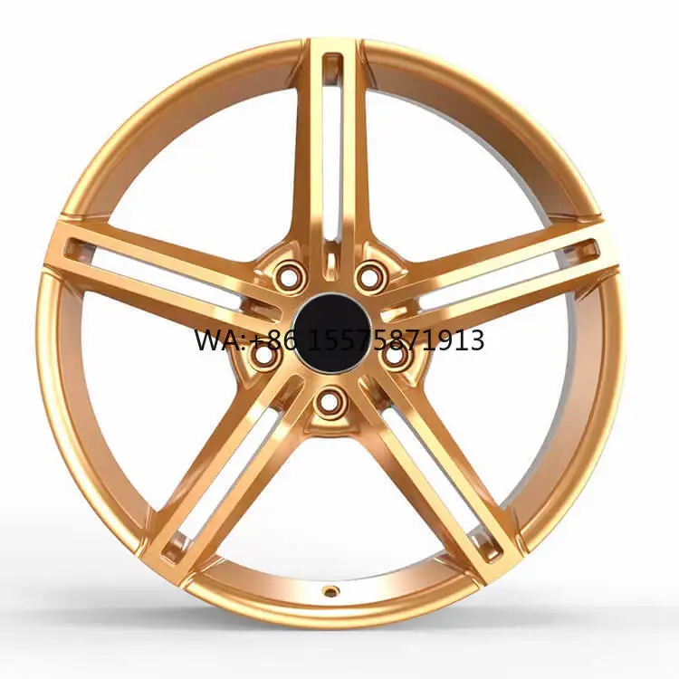 

Золотистые кованые диски из алюминиевого сплава 19/20 дюймов 5x112 с несколькими спицами для универсальных автомобилей