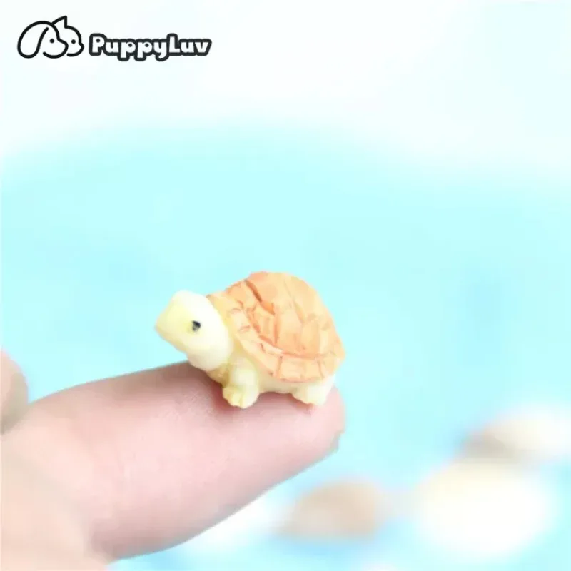 2pcs/set Fish Tank Decoration Simulation Turtle Aquarium Accessories Cute Resin Tortoise for Ornament  Aquarium Accessories