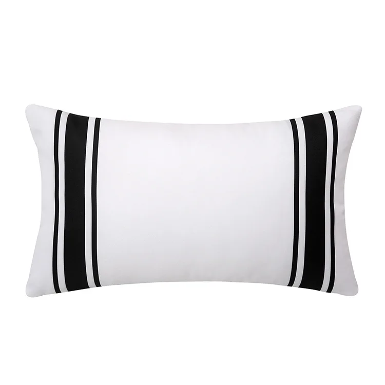 Waterproof Cushion Cover Summer Outdoor Cushion Covers 45x45cm 30x50cm Decor Pillow Cover Garden Pillowcase White