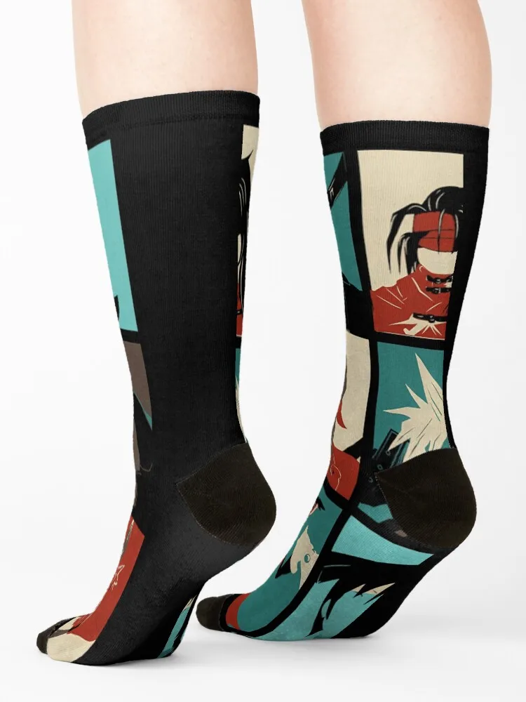 جوارب Fantasy Final Seven اللطيفة لكرة القدم المضادة للانزلاق هدايا الشتاء المستجدات للرجال والنساء