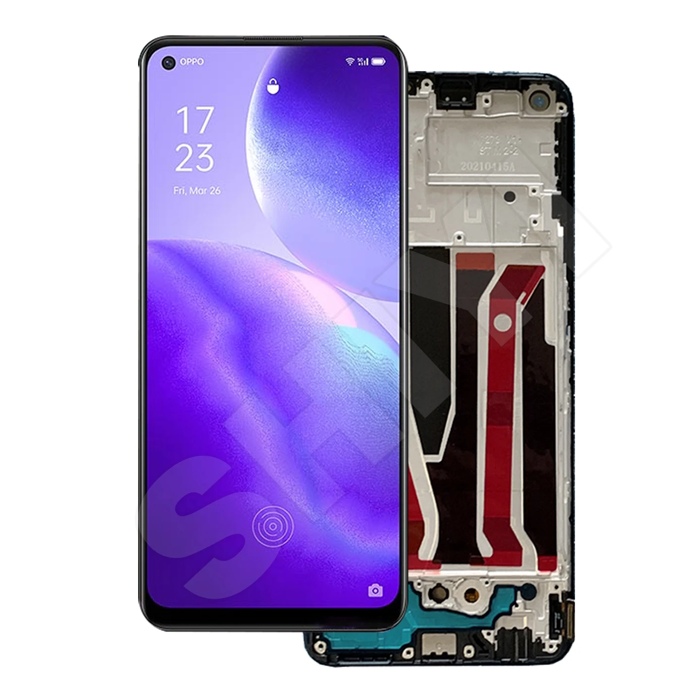 6.43“AMOLED For OPPO Reno5 Z 5G LCD Display Touch Screen Reno 5Z With fingerprints CPH2211 Digitizer Assembly Replacement