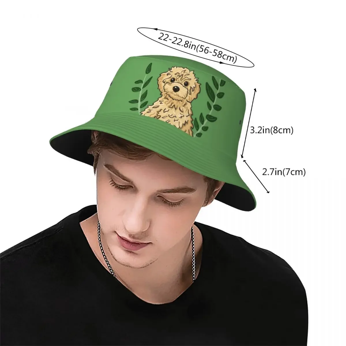 Sombrero de cubo de dibujos animados para hombre y mujer, gorra de pescador con diseño de cachorro de Poochon personalizado, a la moda, para la playa, para verano