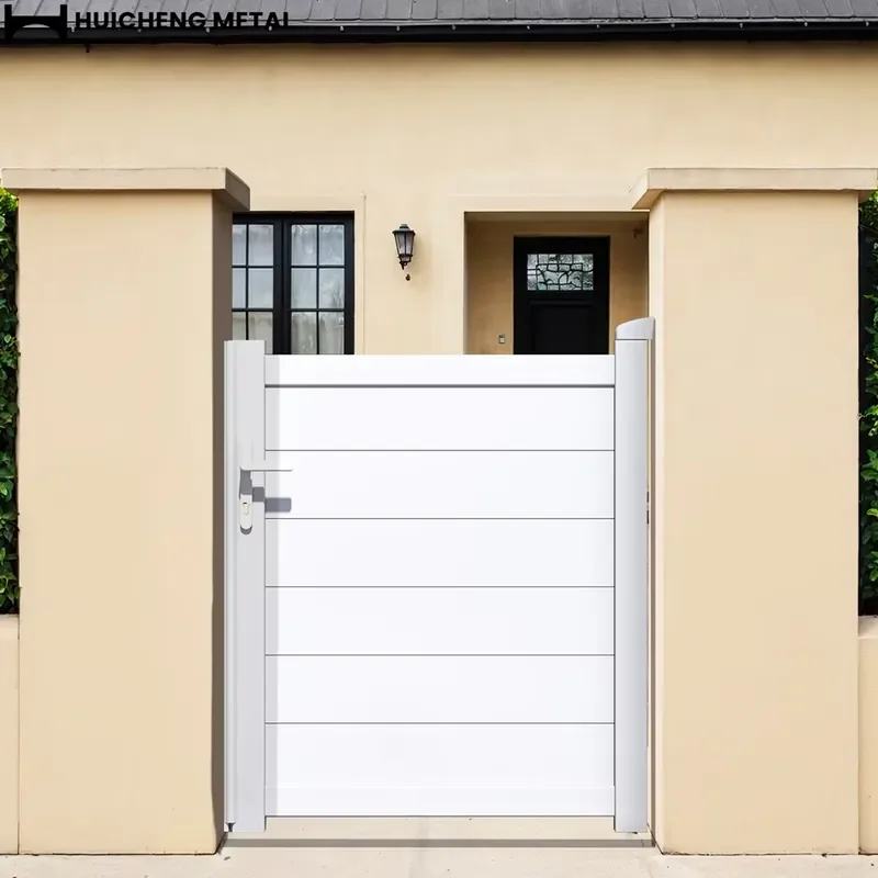 Simple Design Easy Installed Customized Pedestrian Walkway Outdoor Entrance Aluminum Man Gate with Hinges and Locks for