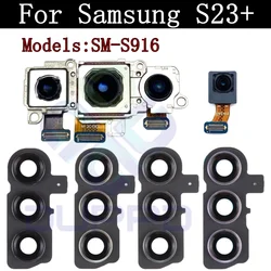 Back Camera Cover Lens For Samsung Galaxy S23+ SM-G916B Telephoto + Wide + Main Front Rear Camera Module Flex Parts