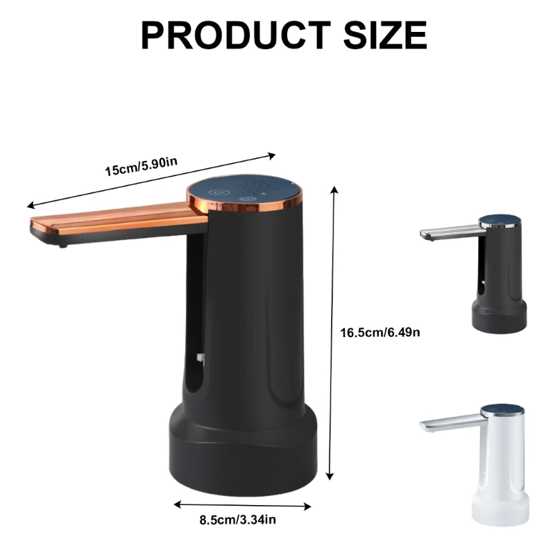 充電式ウォーターボトルポンプポータブル自動ボトルディスペンサーウォーターディスペンサーキャンプやオフィスでの使用に最適