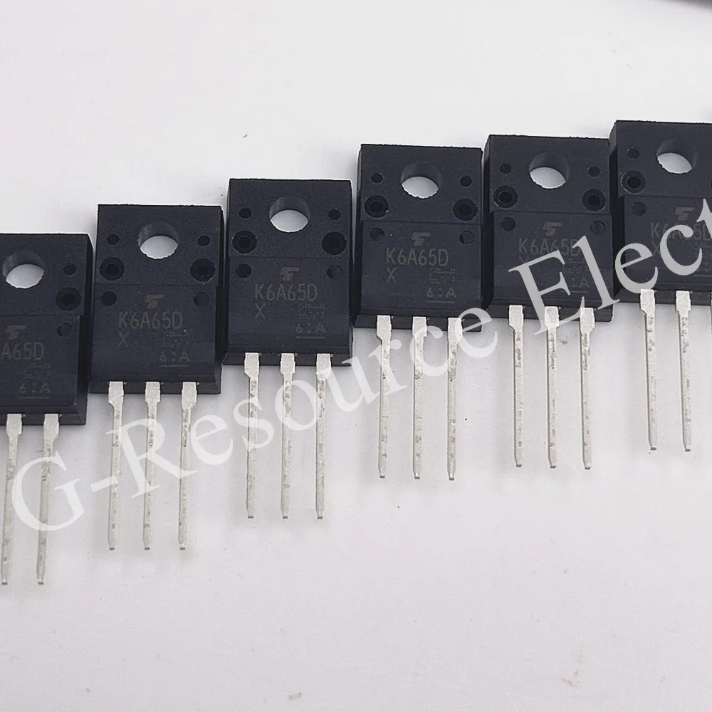(10 pcs) TK6A65D TO-220F K6A65D - N-Channel MOSFET 650V 6A 950mΩ 45W Toshiba