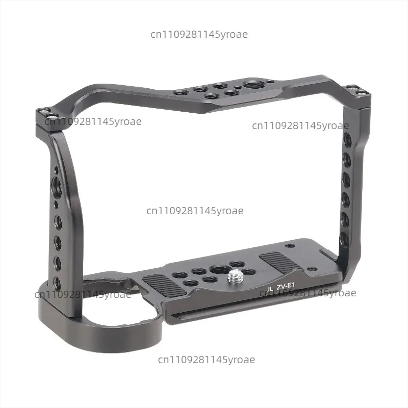 Camera Cage for Sony ZV-E1 Camera Rabbit Case Expansion Frame Kit Vertical Shot L Plate with 1/4" 3/8" Hole Aluminum Alloy