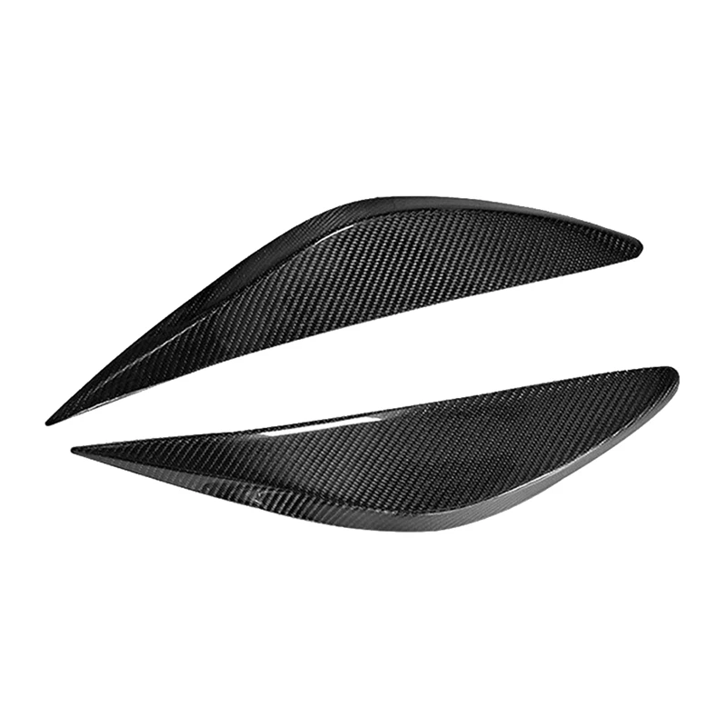 For Nissan Altima Teana 2013-2015 Dry Carbon Fiber Front Headlight Lamp Eyebrow Trim Cover Eyelid Molding Strip