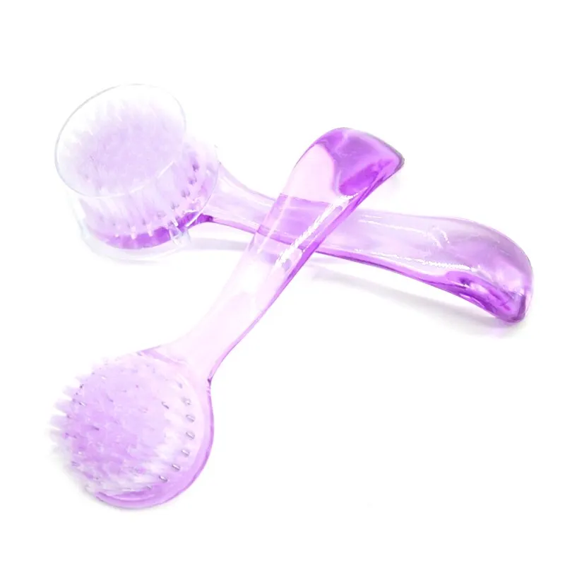 Nuova spazzola per unghie in plastica morbida per rimuovere la polvere, trucco, spazzole per lavare la polvere, testa rotonda, polvere pulita con cappuccio per pedicure