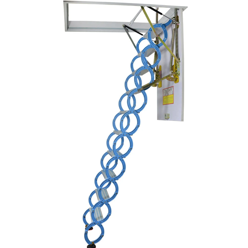 ODM Manufacturer Retractable Attic Ladder Aluminum Alloy Structure for Indoor Access