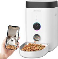 For Dogness 1080P WiFi Camera Automatic Pet Bowl Feeder 4L/16Cup Capacity APP Control 2.4G Indoor Use White Color Plastic Charge