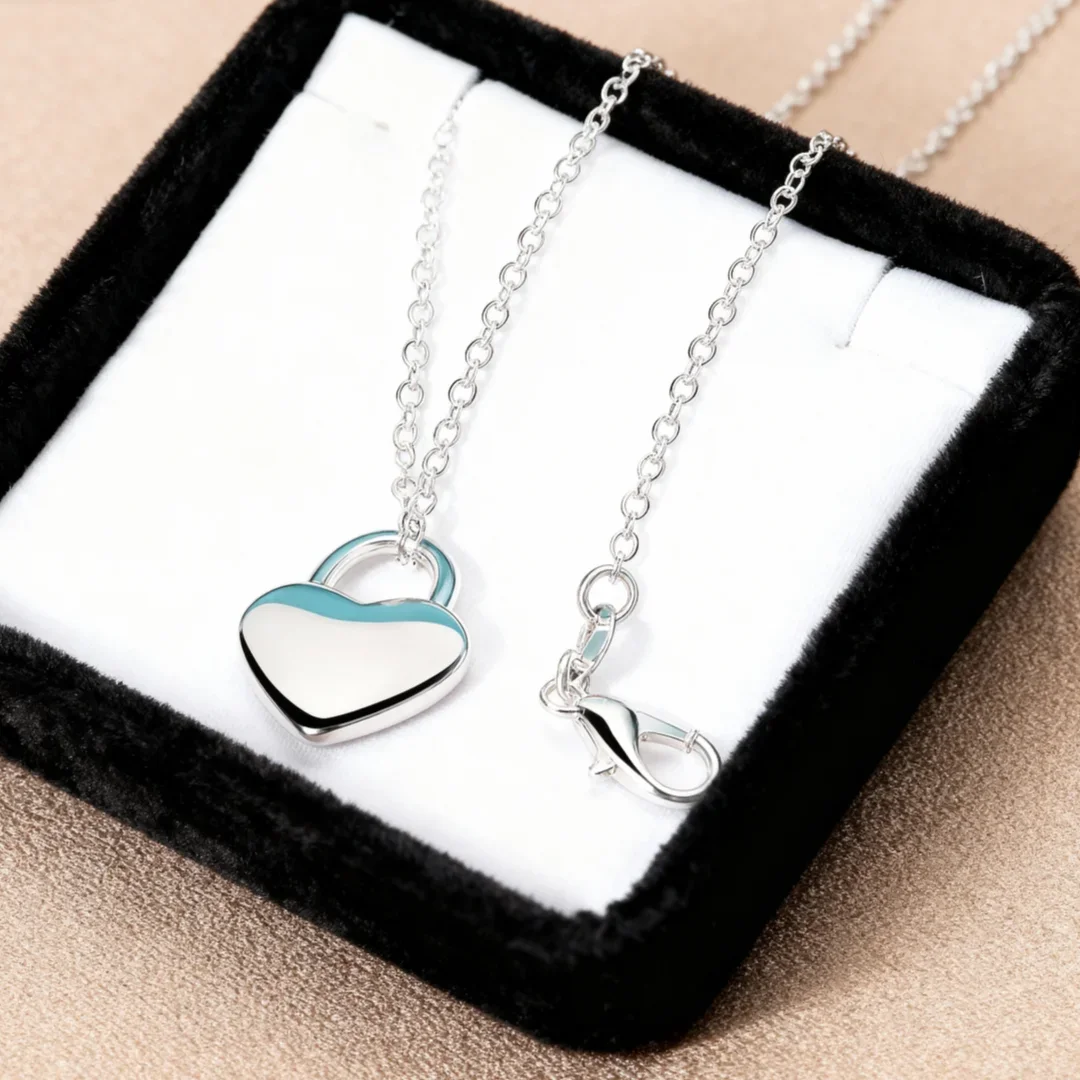 Special offer 925 Sterling Silver noble heart Lock necklace for women fashion designer wedding party giftS Costume jewelry